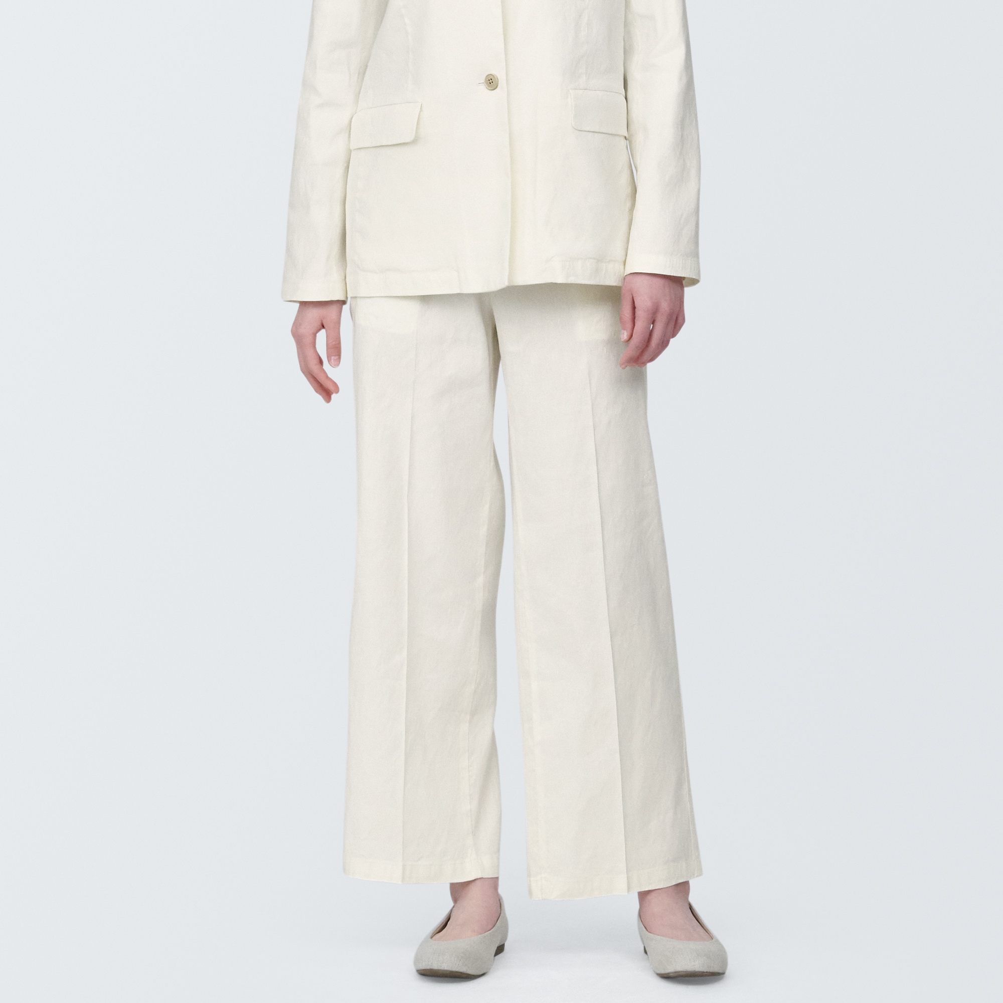 婦人 ヘンプ混ストレッチストレートパンツ | 無印良品