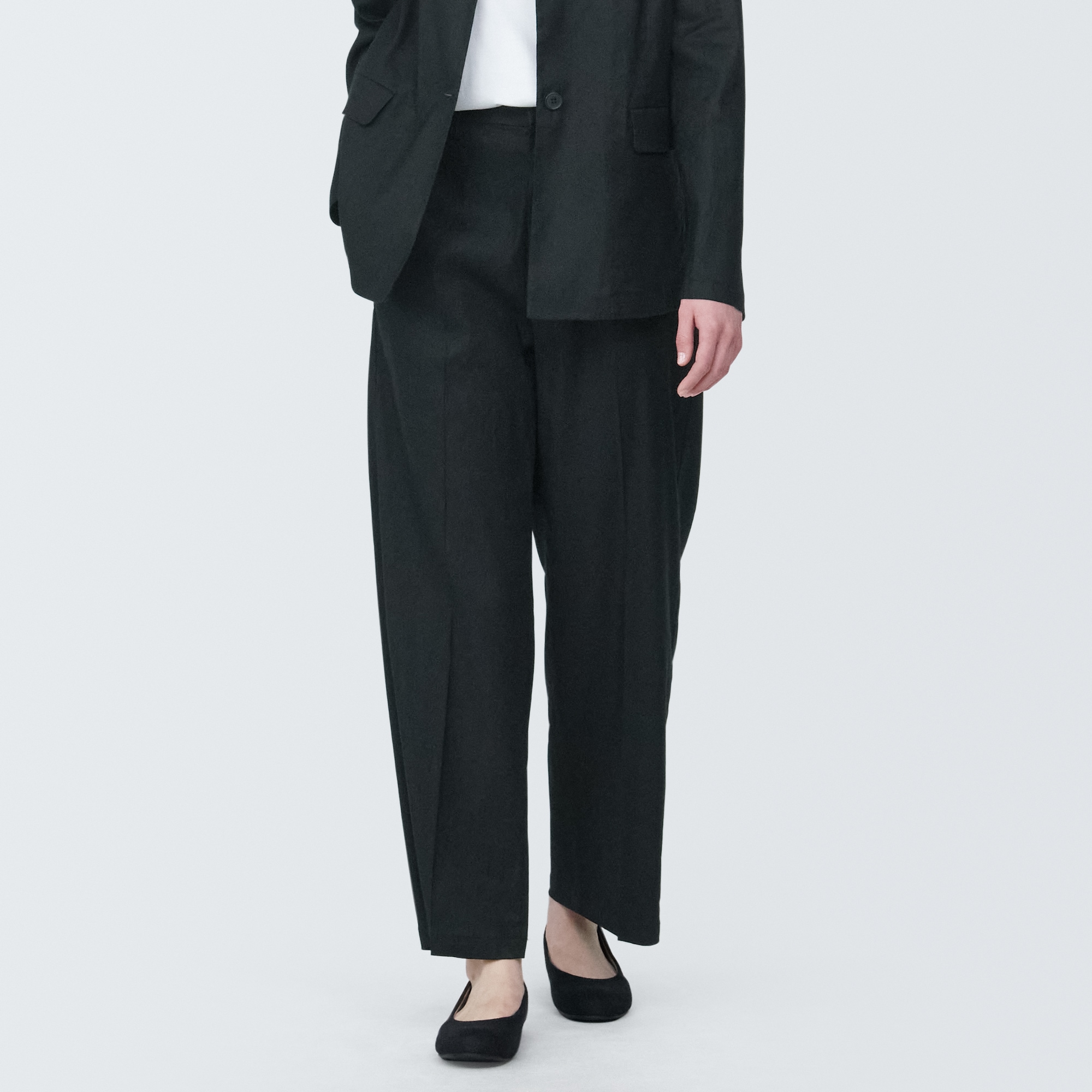 婦人 ヘンプ混ストレッチストレートパンツ | 無印良品