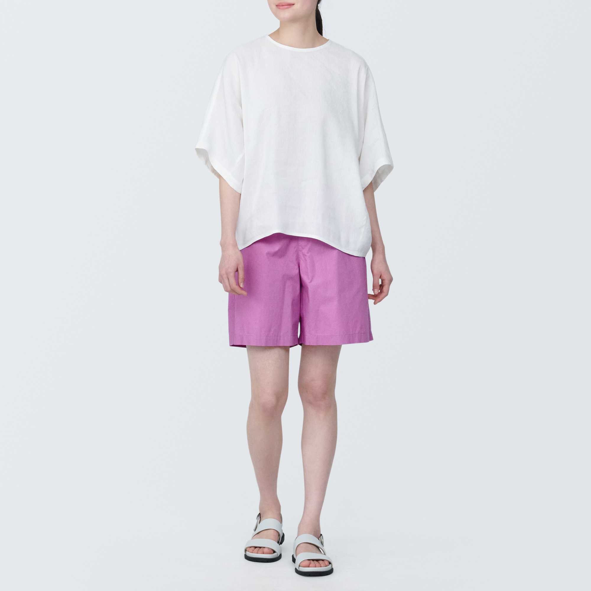 婦人 洗いざらしブロードショートパンツ（OS） | 無印良品