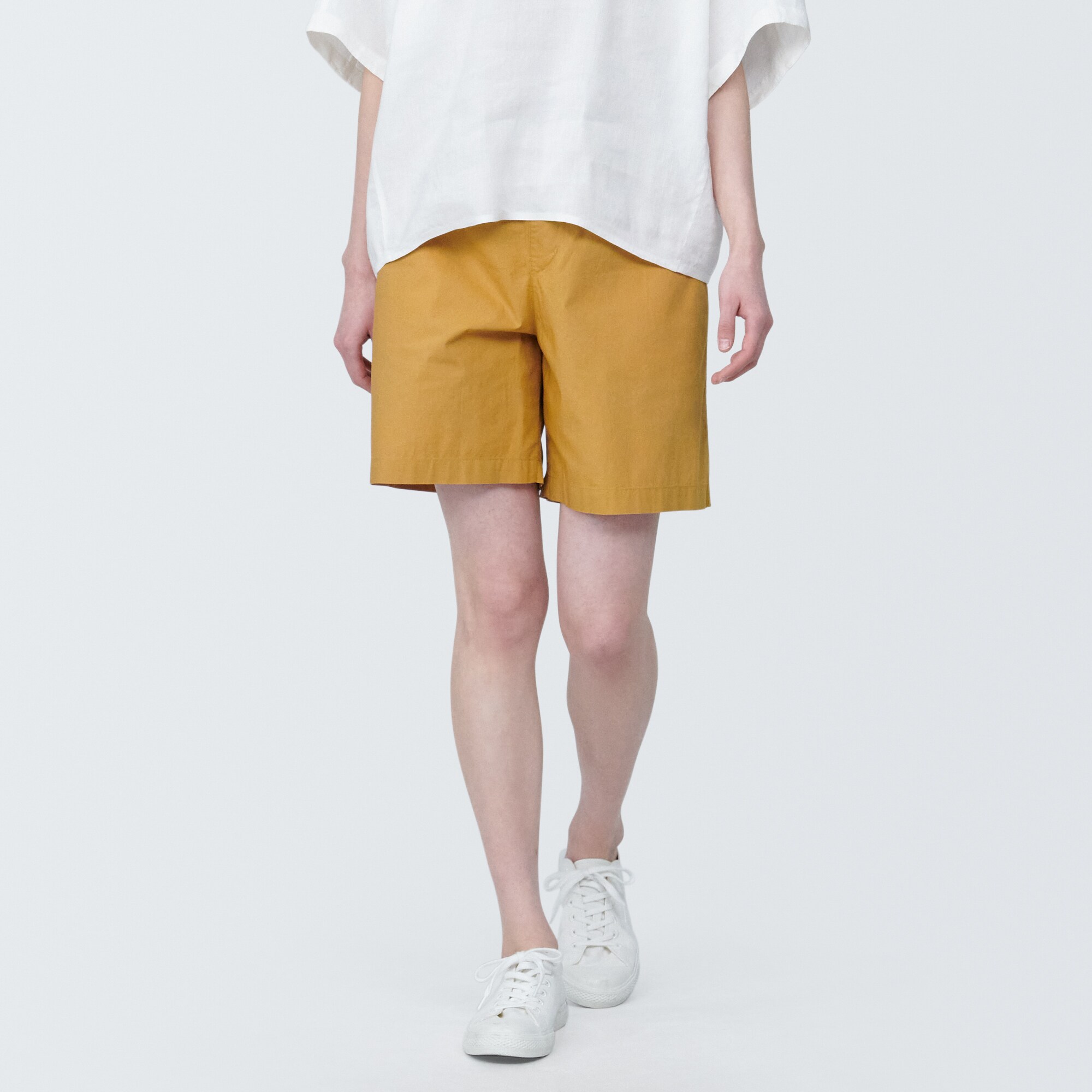 無印良品ショートパンツ 婦人 洗いざらし ブロードショートパンツ | 無印良品