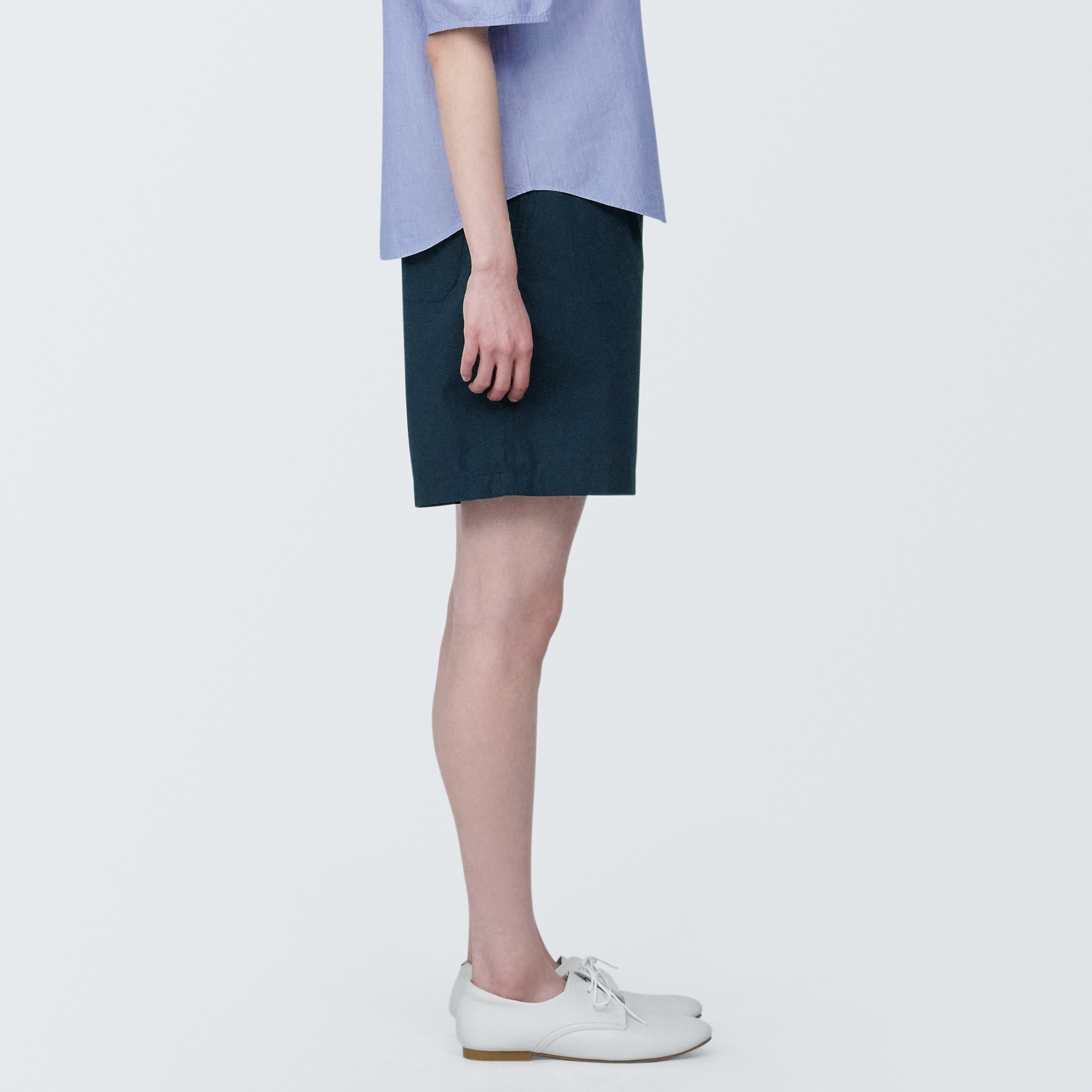 婦人　洗いざらしブロードショートパンツ