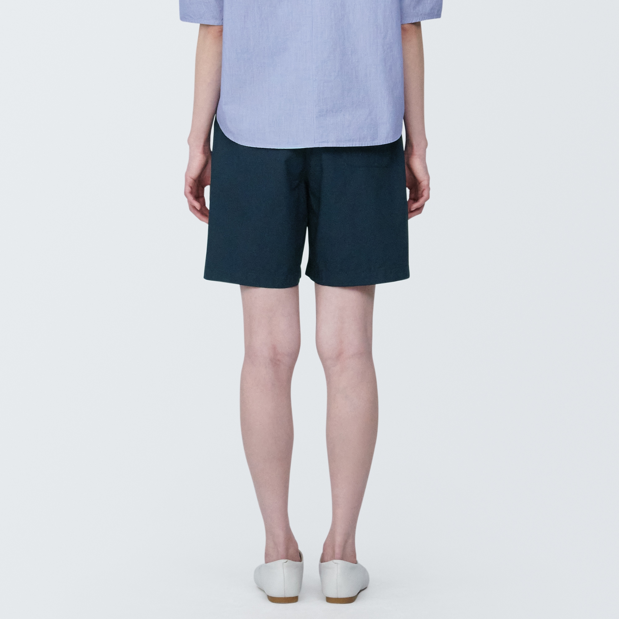 婦人　洗いざらしブロードショートパンツ