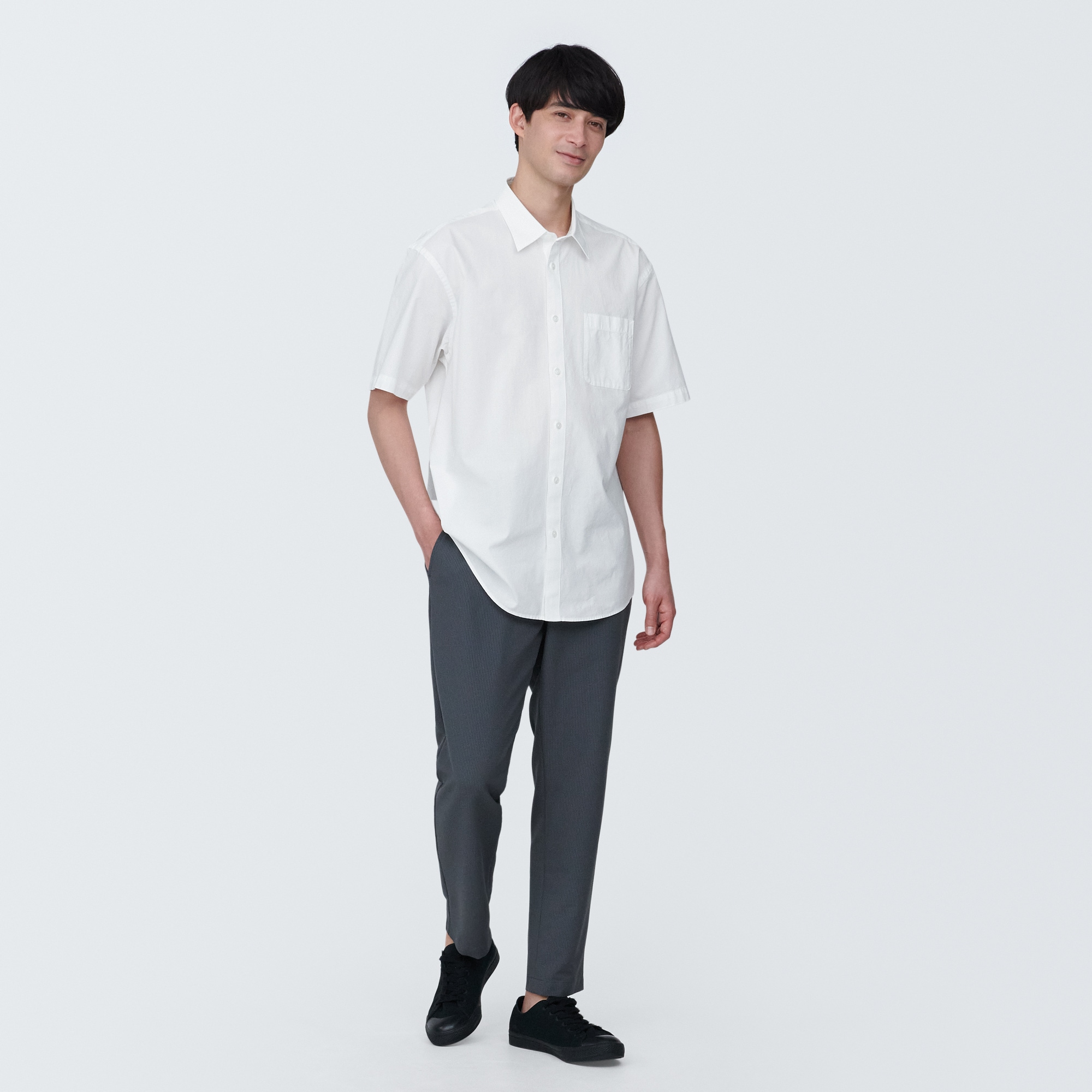 【美品】BEARDSLEY ホワイト 半袖シャツ綿100%タグ付き未使用品 ビアズリー BEARDSLEY 半袖Tブラウス （white） -ファッション