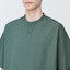 【欧米サイズ】紳士　涼感ヘンリーネック半袖布帛Ｔシャツ