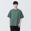 【欧米サイズ】紳士　涼感ヘンリーネック半袖布帛Ｔシャツ