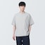 【欧米サイズ】紳士　涼感ヘンリーネック半袖布帛Ｔシャツ