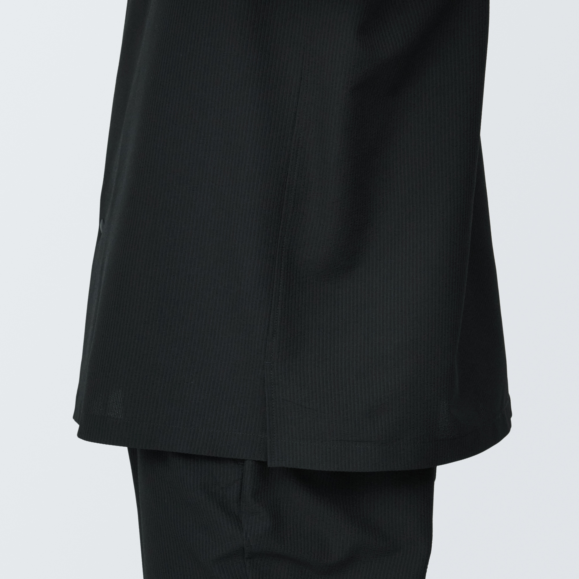 紳士　風を通すストレッチサッカーオープンカラー半袖シャツ