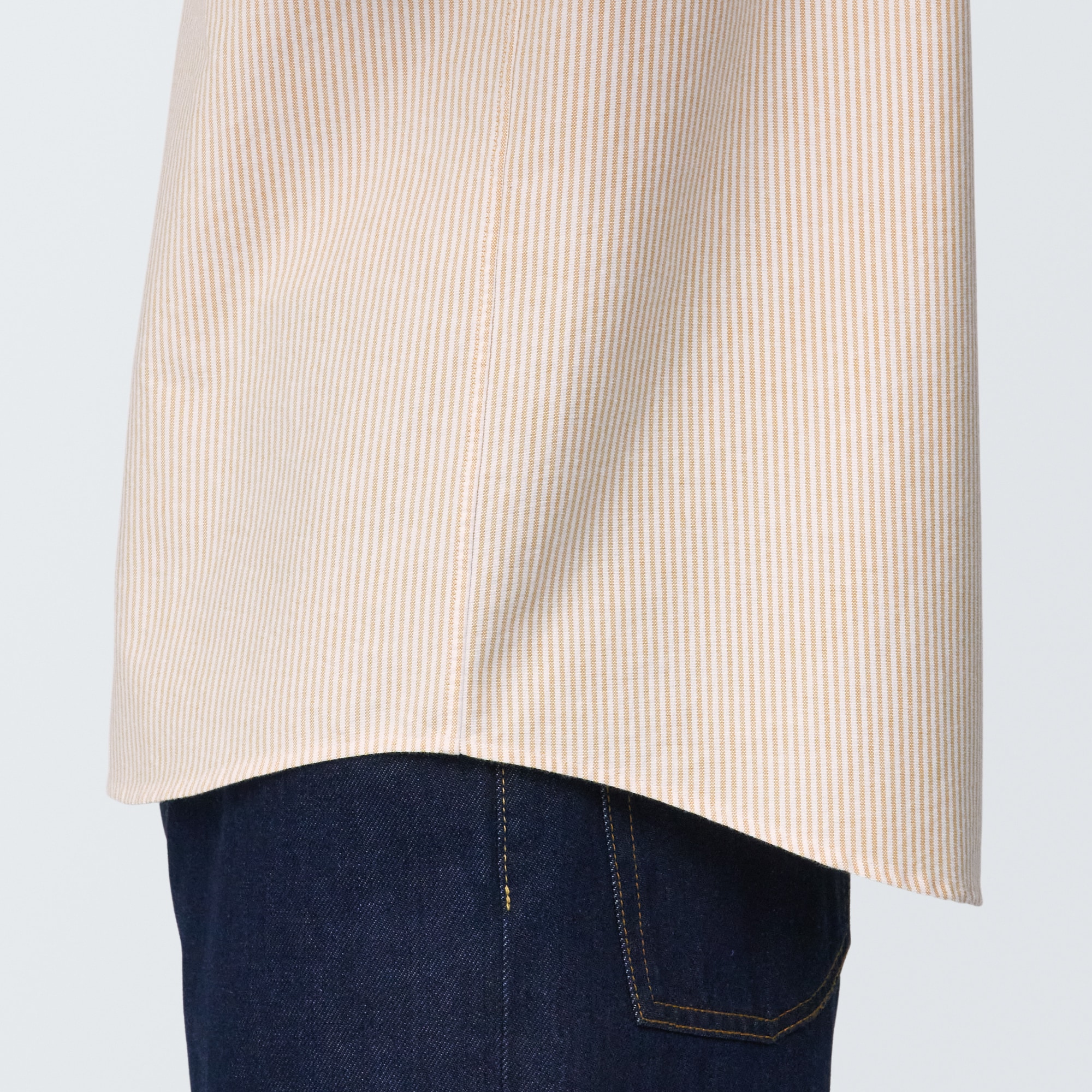 【欧米サイズ】紳士　洗いざらしオックスボタンダウン半袖シャツ