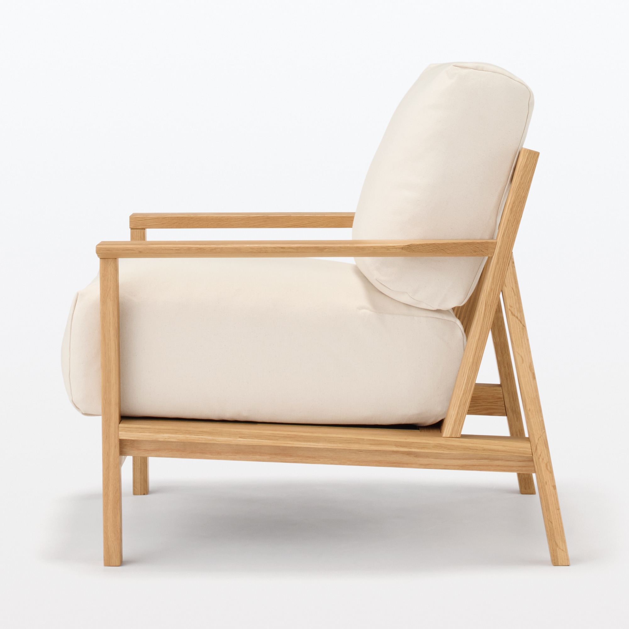 ソファ本体木製フレーム用　洗いざらし綿帆布カバー