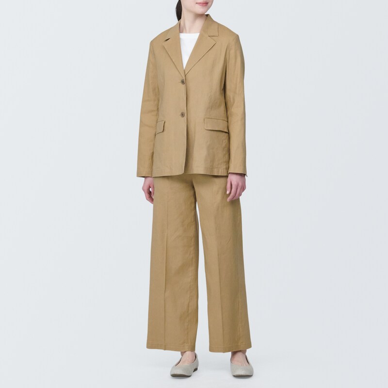 婦人 ヘンプ混ストレッチストレートパンツ | 無印良品 