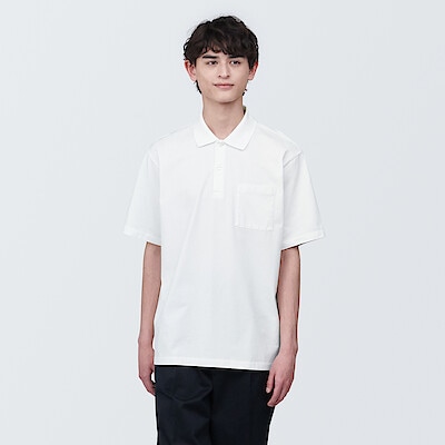 ☆Resurrection 半袖POLOシャツポロシャツ良品！！ Amazon | 無印良品 紳士 涼感半袖布帛ポロシャツ メンズ