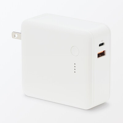 急速充電ができるモバイルバッテリー付充電器　５０００ｍＡｈ　ＵＳＢ－Ｃ／Ａ