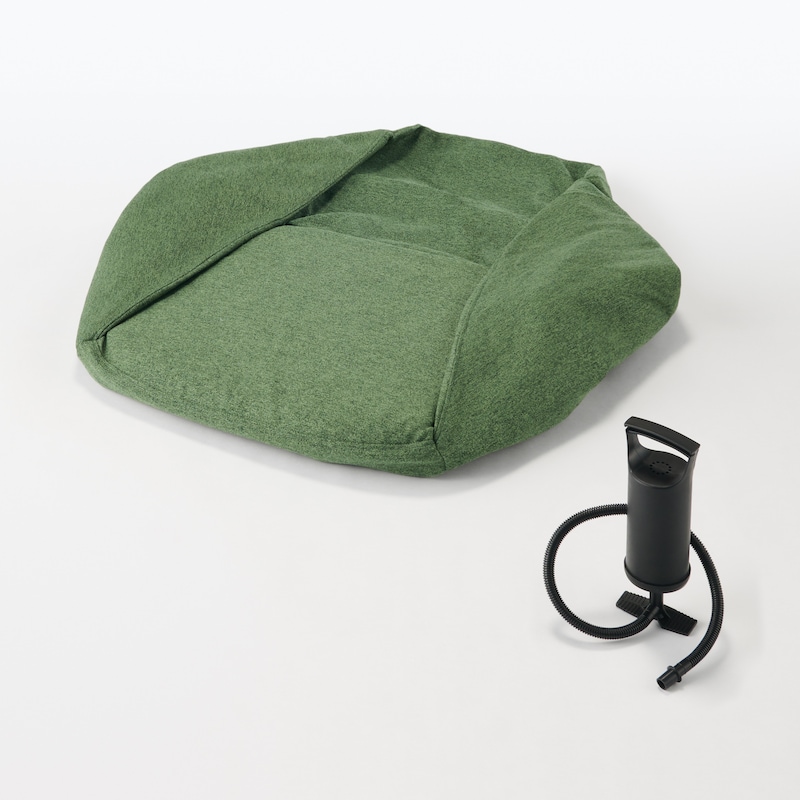 空気でできたソファ　グリーン