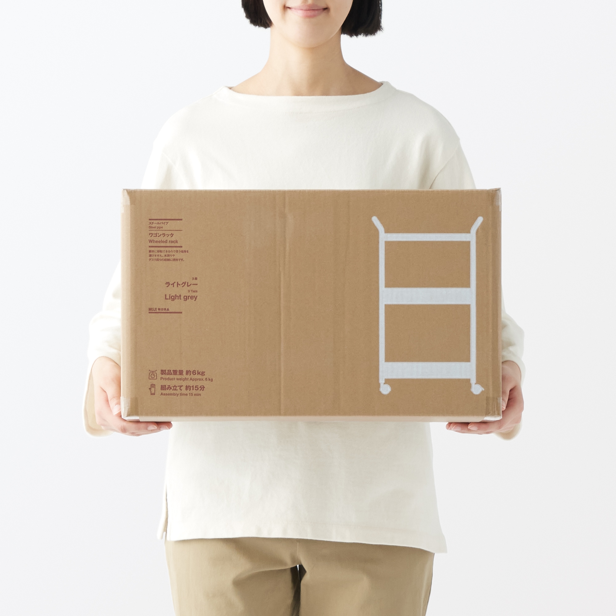 スチールパイプワゴンラック