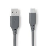 やわらかくて絡まりにくいＵＳＢケーブル１ｍ　ＵＳＢ－Ａ／ＵＳＢ－Ｃ