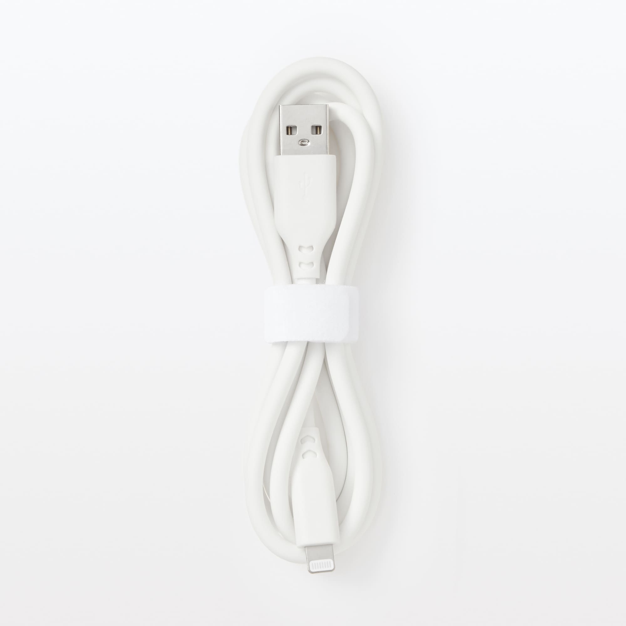 やわらかくて絡まりにくいライトニングケーブル1m USB－A