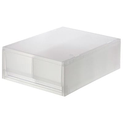 ポリプロピレン　小物収納ケース　中　引出２個/約幅26×奥行37×高さ12cm