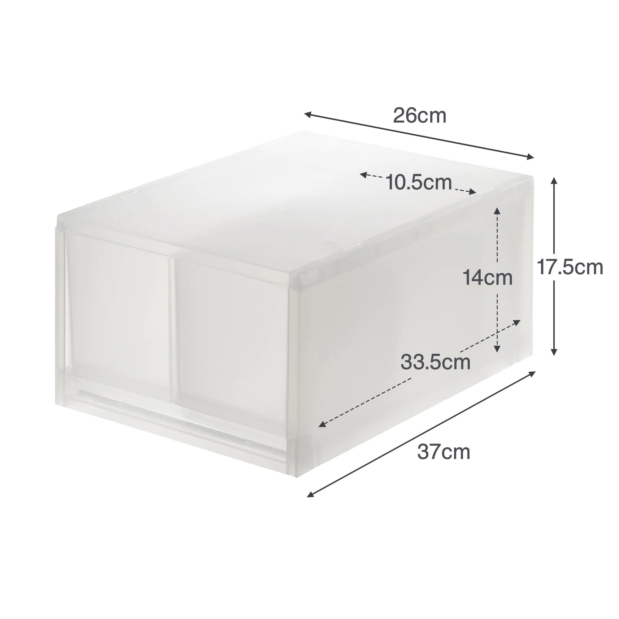ポリプロピレン　小物収納ケース　大　引出２個