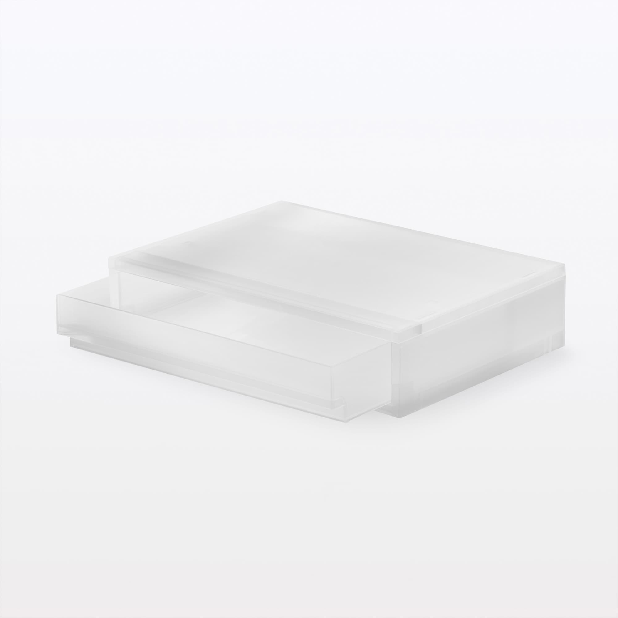 無印良品 ポリプロピレン 小物収納ケース 中 ホワイトグレー 約