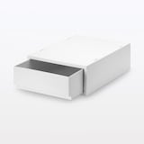 ポリプロピレン　小物収納ケース　中　ホワイトグレー