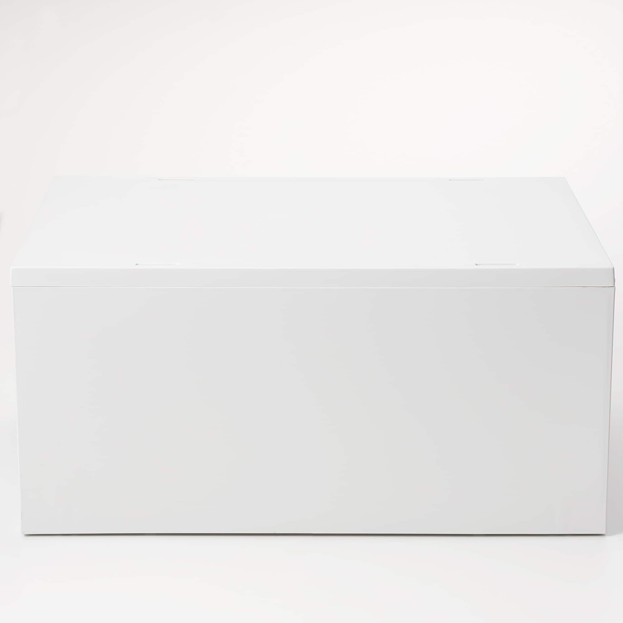 ポリプロピレン　小物収納ケース　大　引出２個　ホワイトグレー