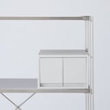 ポリプロピレン　小物収納ケース　大　引出２個　ホワイトグレー