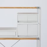 ポリプロピレン　小物収納ケース　大　引出２個　ホワイトグレー