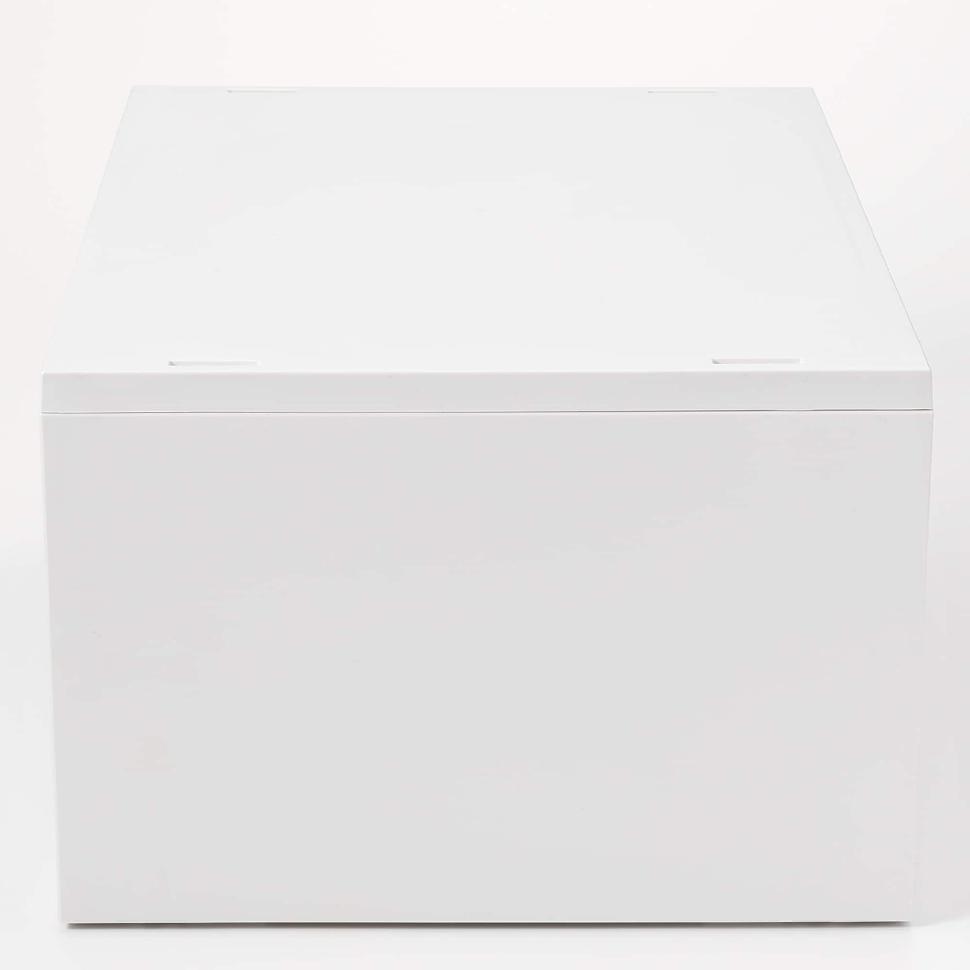 ポリプロピレン　小物収納ケース　ワイド　大　ホワイトグレー