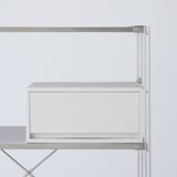 ポリプロピレン　小物収納ケース　ワイド　大　ホワイトグレー