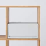 ポリプロピレン　小物収納ケース　ワイド　大　ホワイトグレー