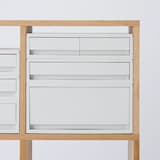 ポリプロピレン　小物収納ケース　ワイド　大　ホワイトグレー