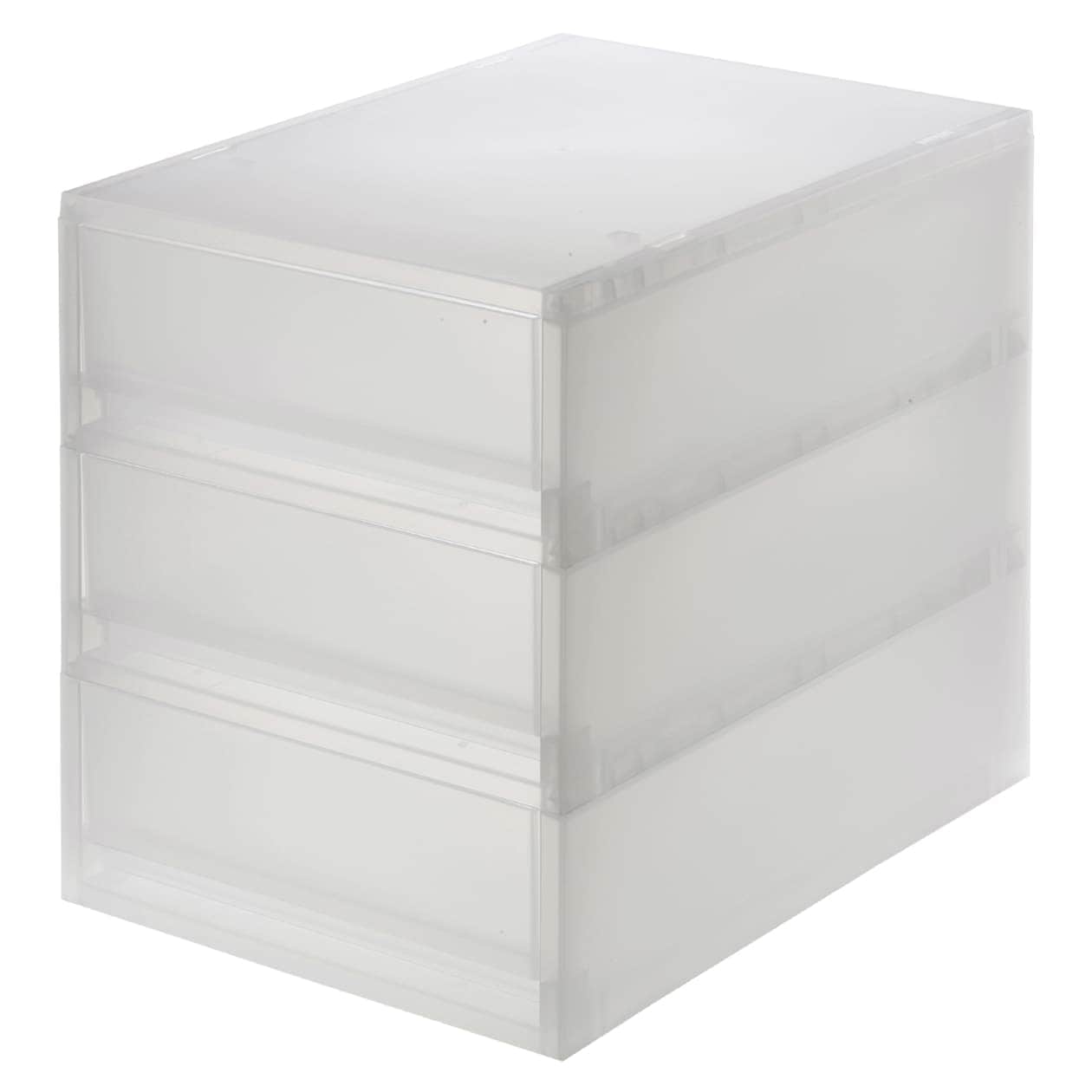 ポリプロピレン　小物収納ケース　引出３段