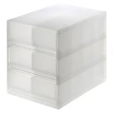 ポリプロピレン　小物収納ケース　引出２個３段