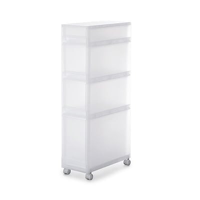 ポリプロピレン　収納ストッカー　キャスター付２/約幅18×奥行40×高さ83cm