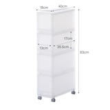 ポリプロピレン　収納ストッカー　キャスター付３