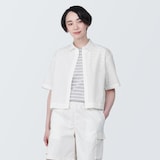 婦人　涼感　ブロードレギュラーカラー半袖シャツ
