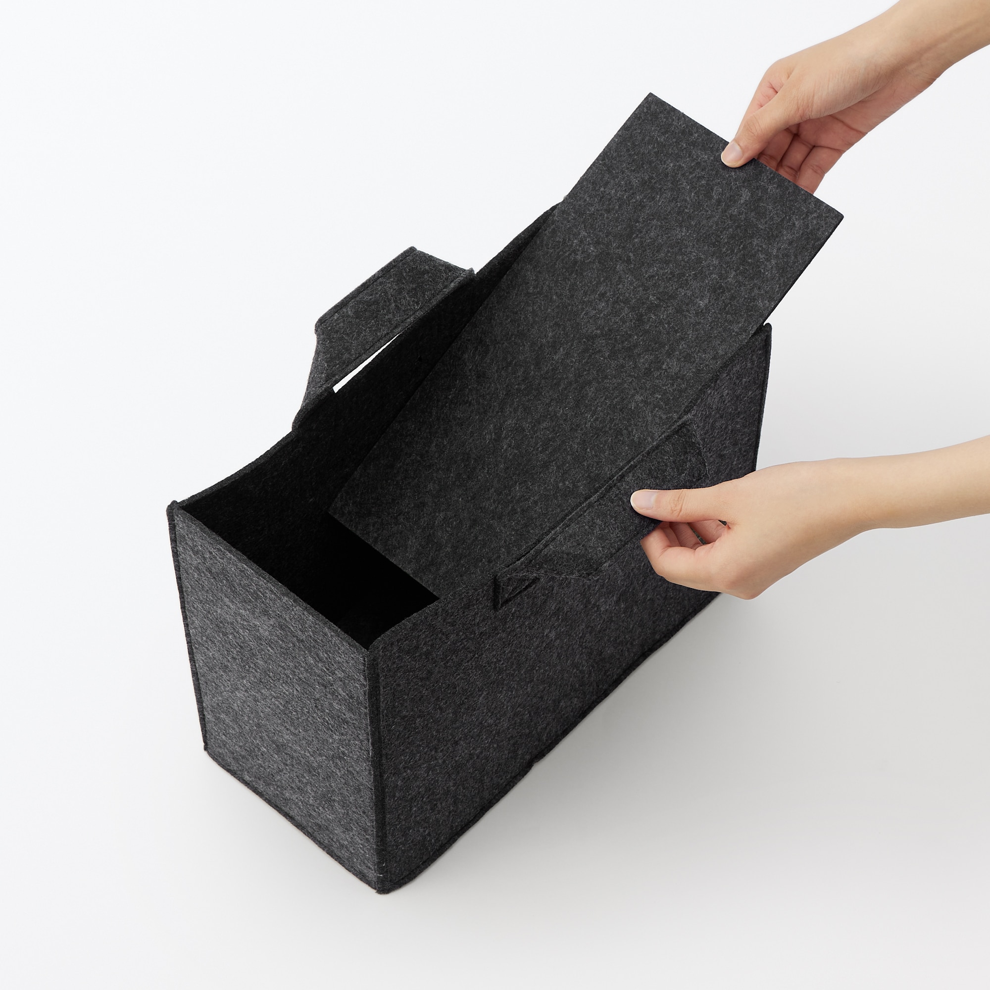 持ち運べるフェルトファイルボックス・ワイド