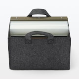 持ち運べるフェルトファイルボックス・ワイド