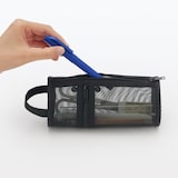 ナイロンメッシュ縦でも横でも使えるペンケース