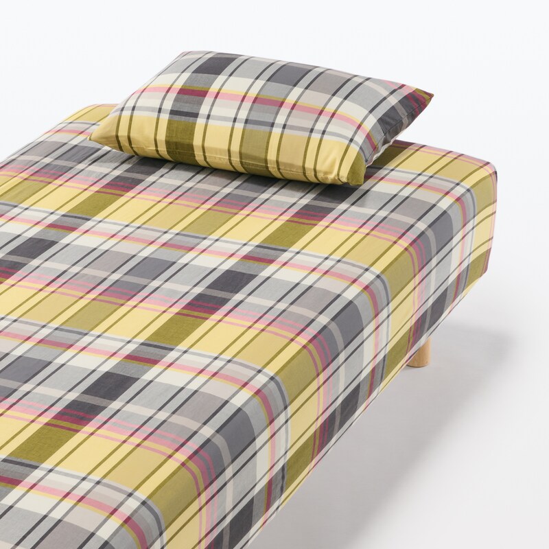 マドラスチェック カバー2点セット | 無印良品 