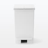 再生ポリプロピレン入り　ペダル式ダストボックス　両開きフタ付き