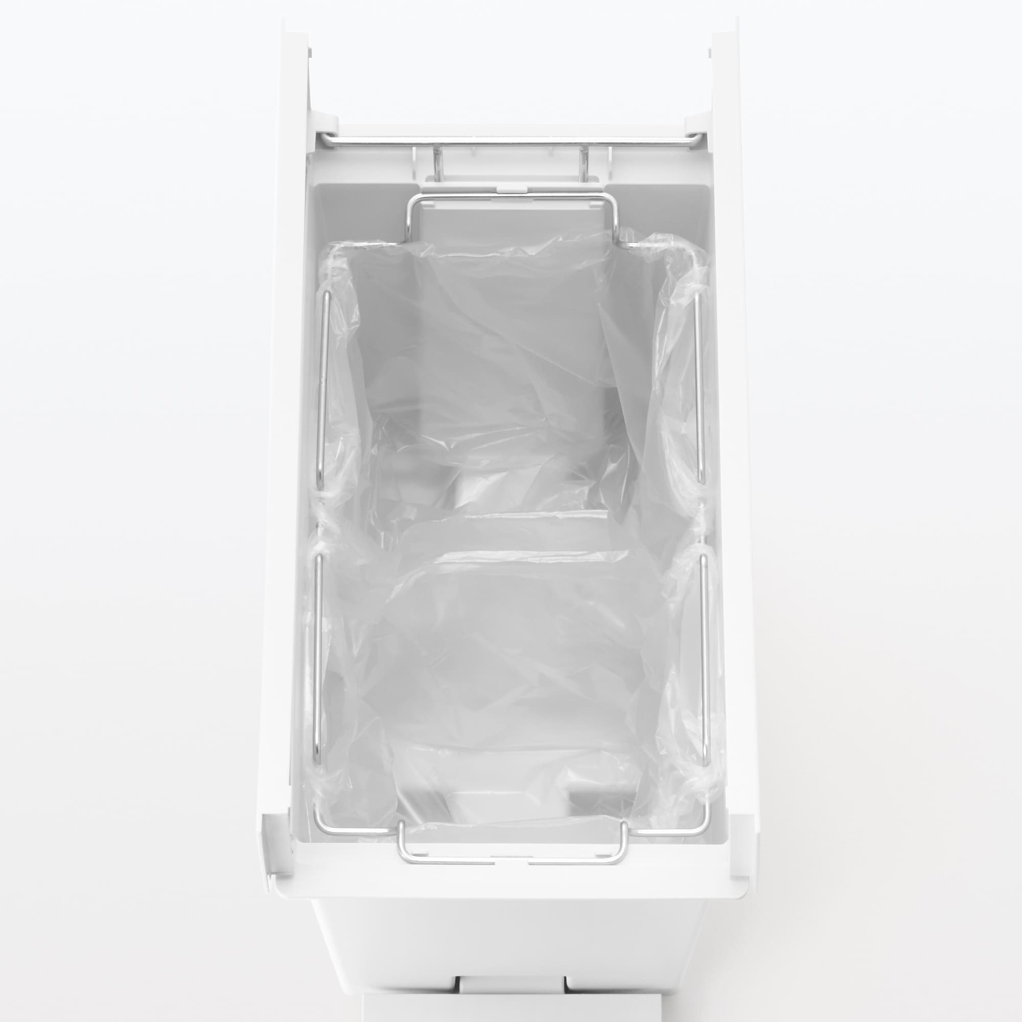 再生ポリプロピレン入り　ペダル式ダストボックス　両開きフタ付き