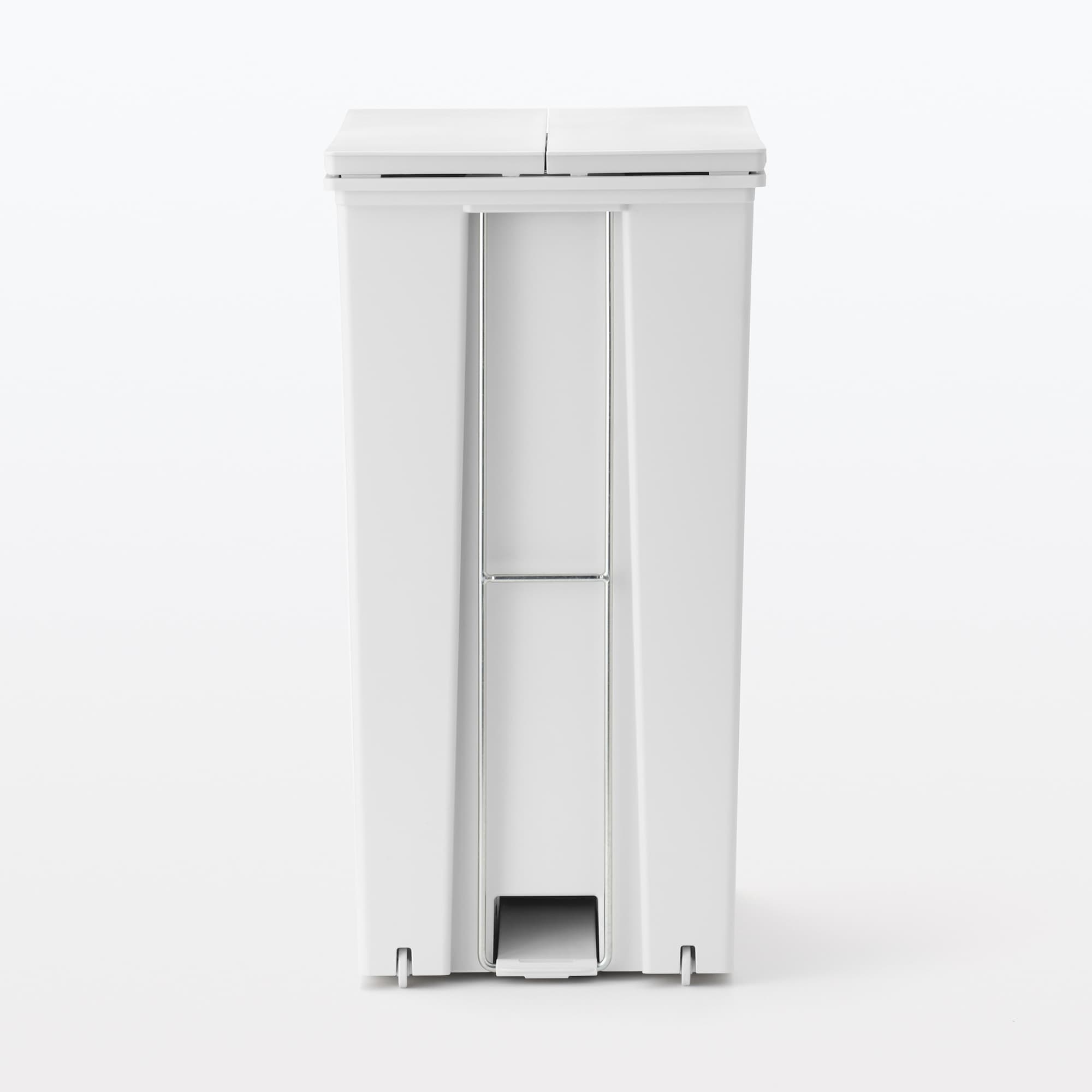 再生ポリプロピレン入り　ペダル式ダストボックス　両開きフタ付き