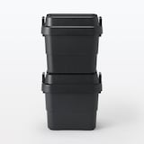 再生ポリプロピレン入り　頑丈収納ボックス　ダークグレー　ミニ