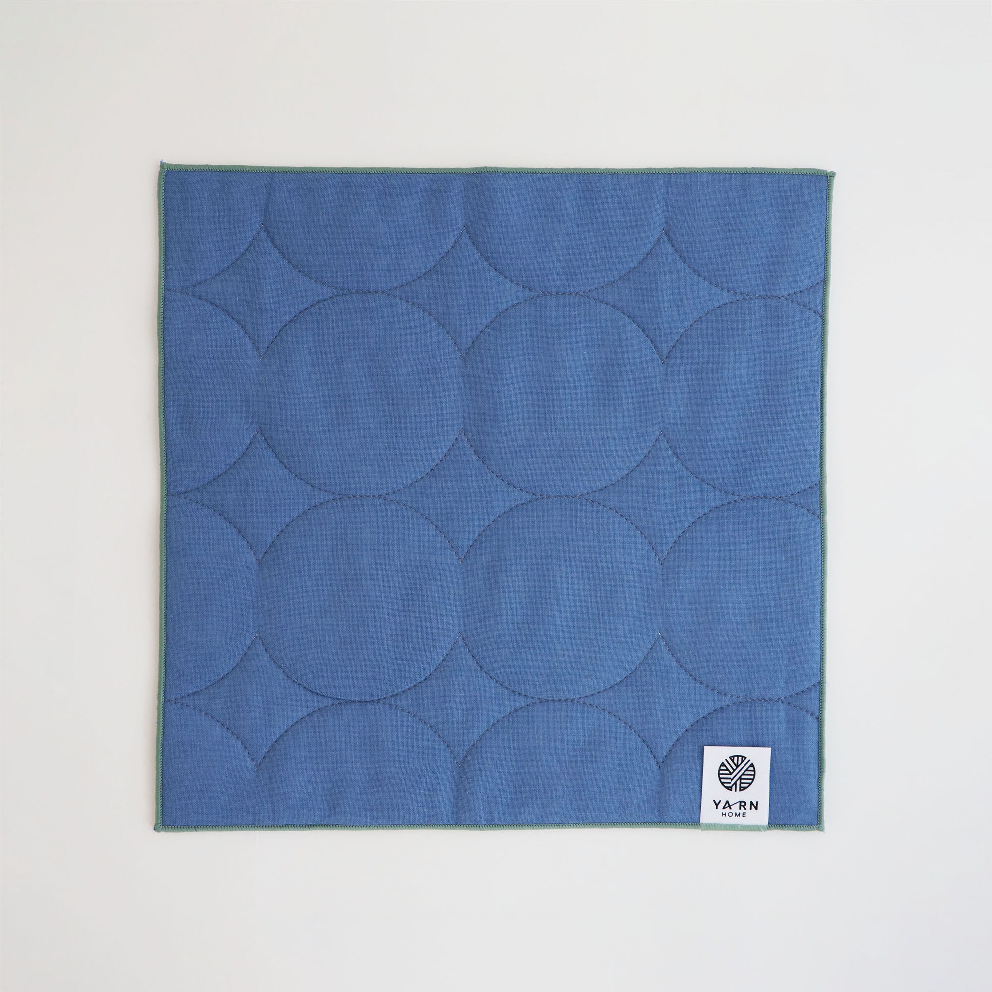 ［ＩＤＥＥ］ＹＡＲＮ　ＨＯＭＥハンカチ　Ｉｎｄｉｇｏ