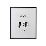 ［ＩＤＥＥ］アートポスター　ピカソ　フクロウ　黒色額