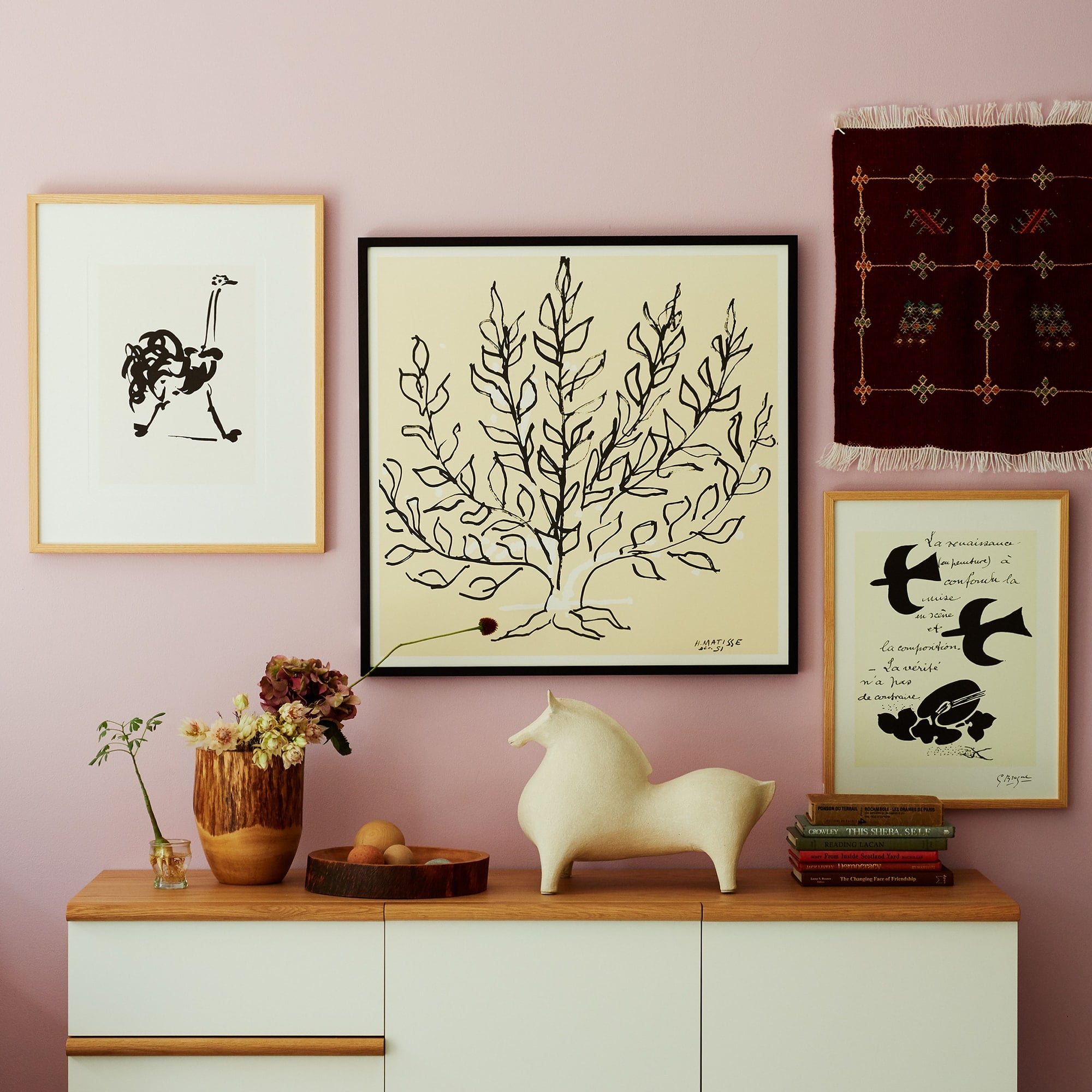 無印良品　［ＩＤＥＥ］アートポスター　ピカソ　ダチョウ　黒色額 IDEE］アートポスター ピカソ ダチョウ 黒色額 | 無印良品