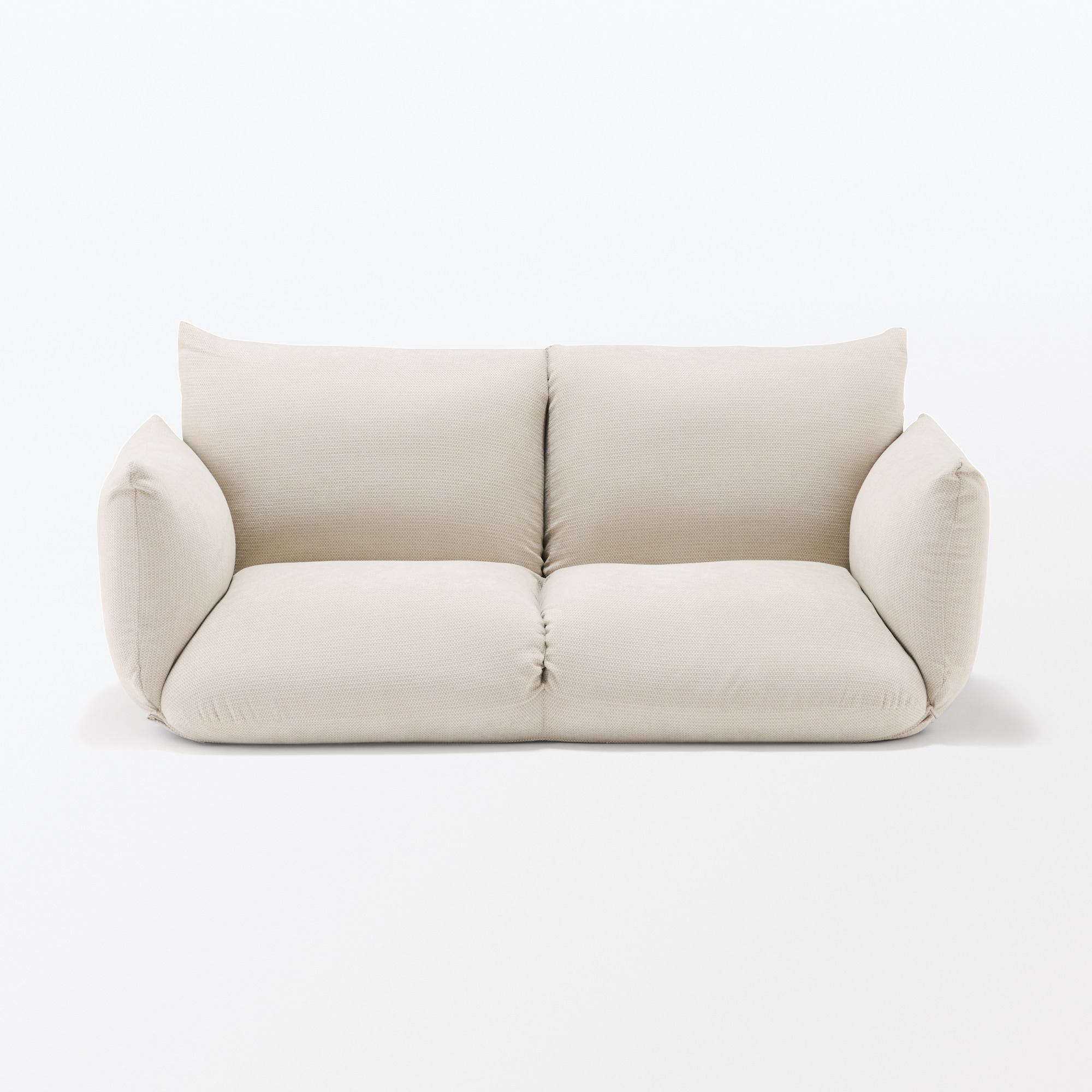 リクライニング　フロアソファ　２シーター　ベージュ