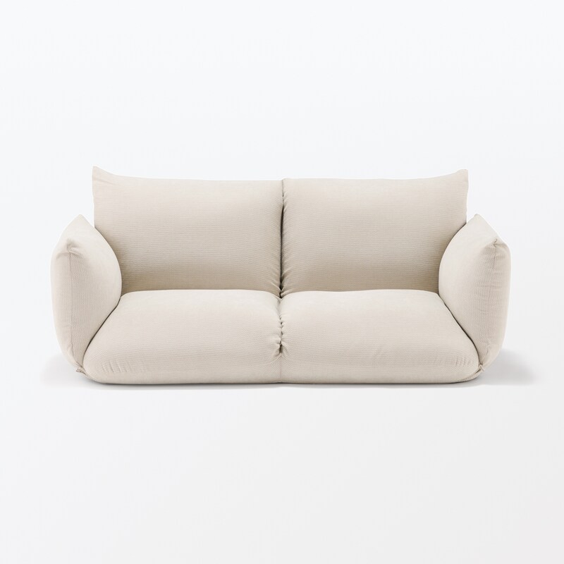 J9121 MUJI 無印良品 二人掛けソファ ベージュ クリーニング済み 