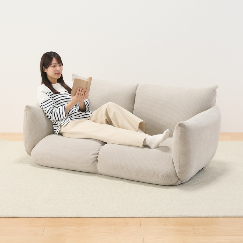 リクライニング フロアソファ 2シーター ベージュ | 無印良品